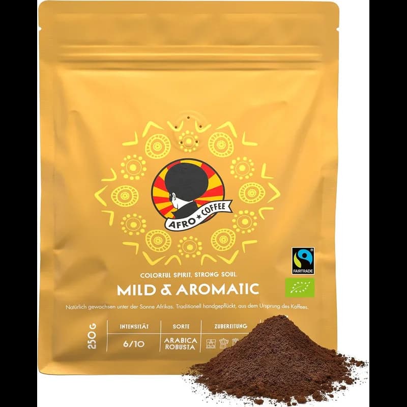 Afro Coffee Mild & Aromatic Bio 250g – Afro Coffee Kaffeebohnen
