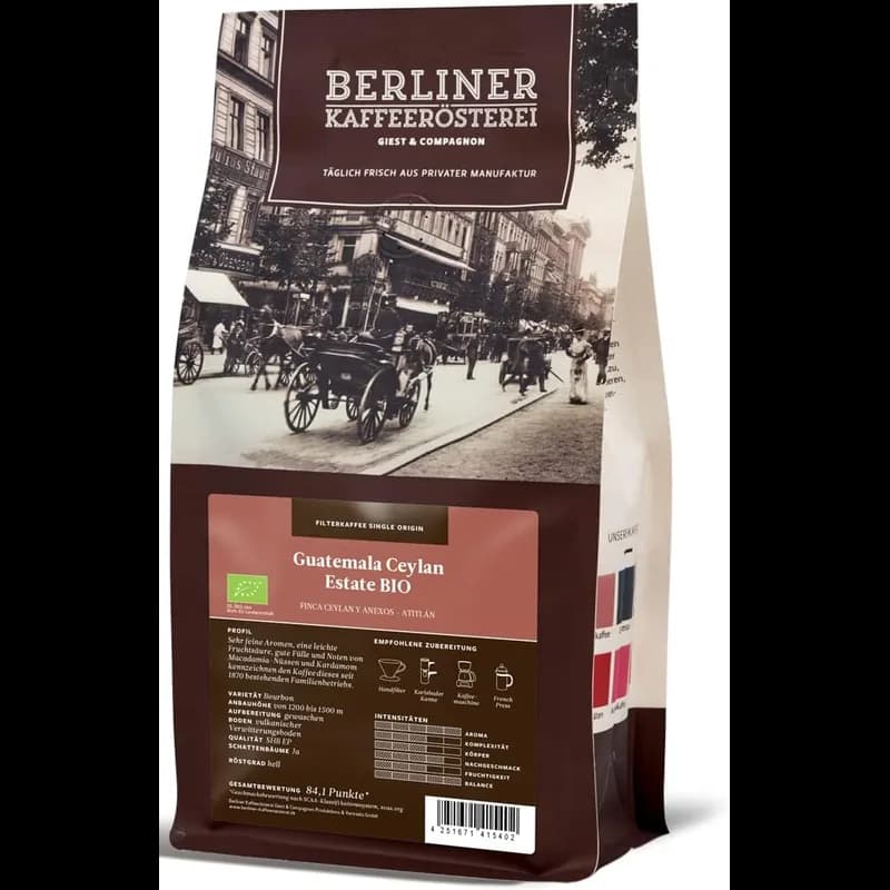 Berliner Kaffeerösterei Guatemala Finca Ceylan Bio – Berliner Kaffeerösterei Kaffeebohnen