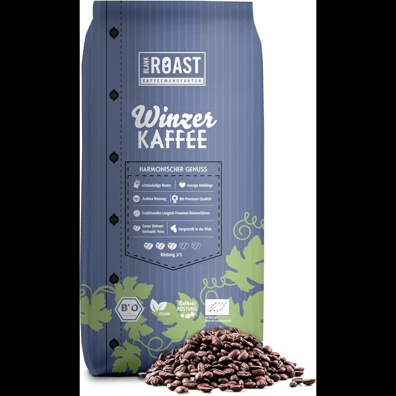 Blank Roast Winzer Kaffee Kreme Bio 1kg – Blank Roast Kaffeebohnen