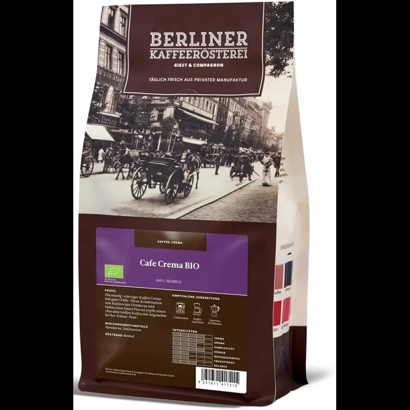 earlybird coffee Cafe Crema Bio 500g – earlybird coffee Kaffeebohnen