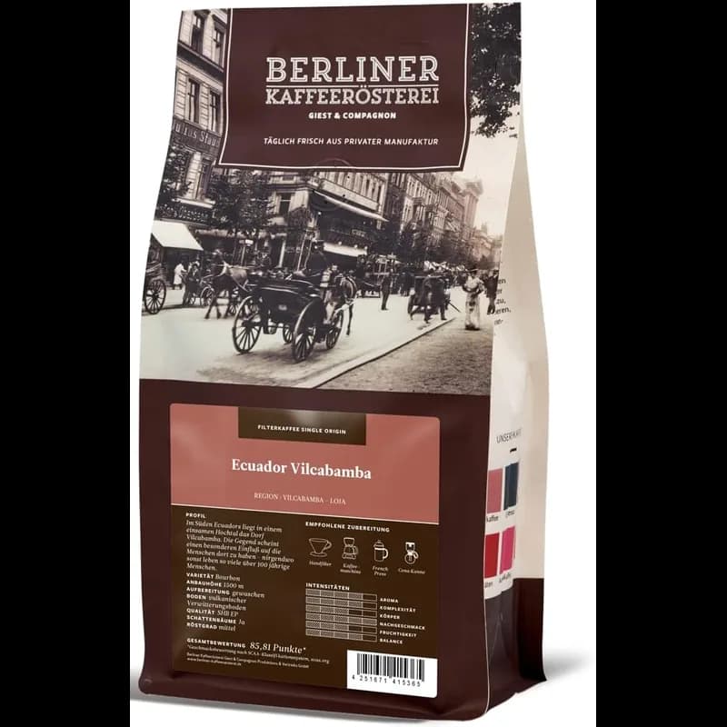 Kaffee Braun Crema Ecuador Vilcabamba 500g – Kaffee Braun Kaffeebohnen