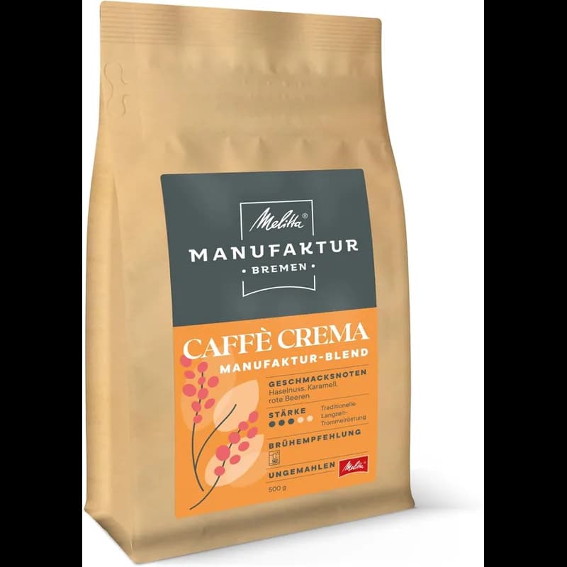 Melitta® Manufaktur-Kaffee Bremen Caffè Crema 500g – Melitta Manufaktur Bremen Kaffeebohnen