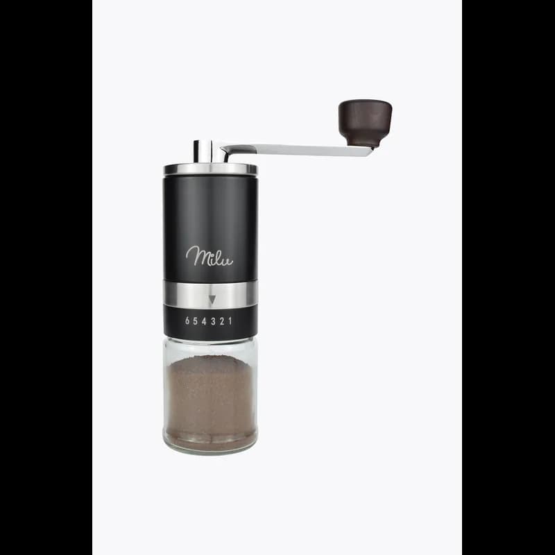 Milu Kaffeemühlen-Set Edelstahl schwarz (4-tlg.) – Milu Kaffeemühle