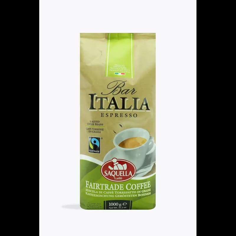 Saquella Bar Italia Fairtrade Espresso 1kg – Saquella Caffè Kaffeebohnen