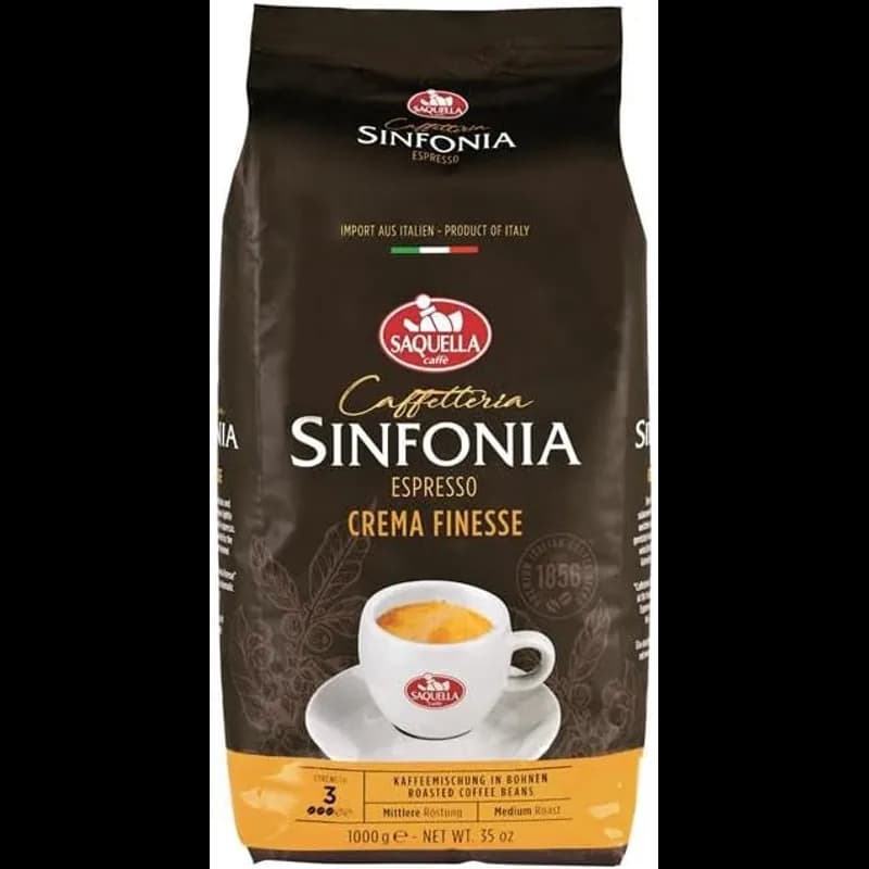 Saquella Caffetteria Sinfonia Caffè Crema Crema Finesse 1kg – Saquella Caffè Kaffeebohnen