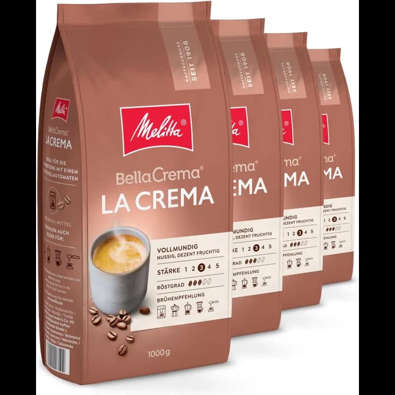 Melitta® BellaCrema La Crema 8 x 1kg – Melitta Kaffee Kaffeebohnen