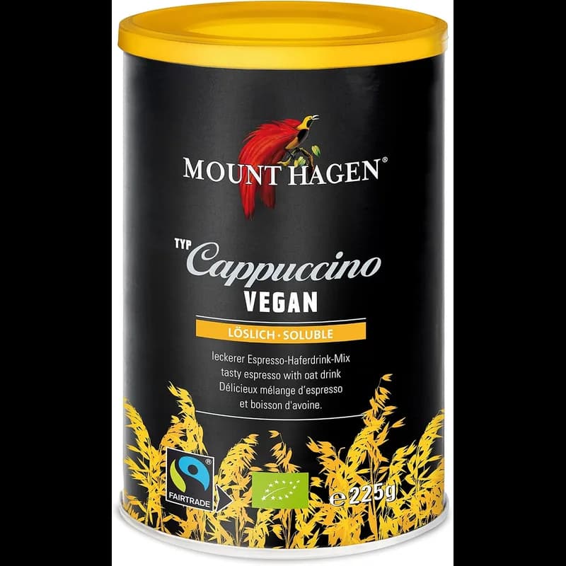 Mount Hagen Cappuccino Choco Vegan Bio Fairtrade 225g Dose