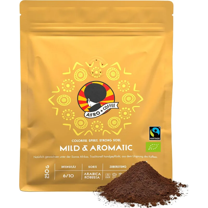 Afro Coffee Mild & Aromatic Bio 250g – Afro Coffee Kaffeebohnen