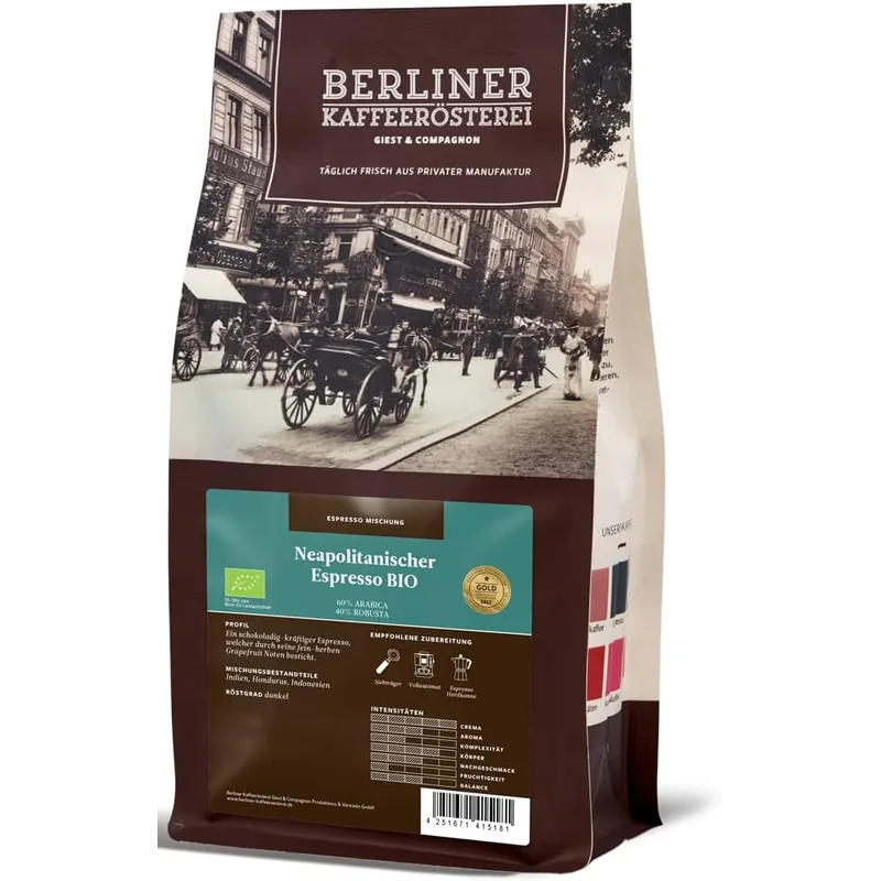 Berliner Kaffeerösterei Neapolitanischer Espresso Bio – Berliner Kaffeerösterei Kaffeebohnen