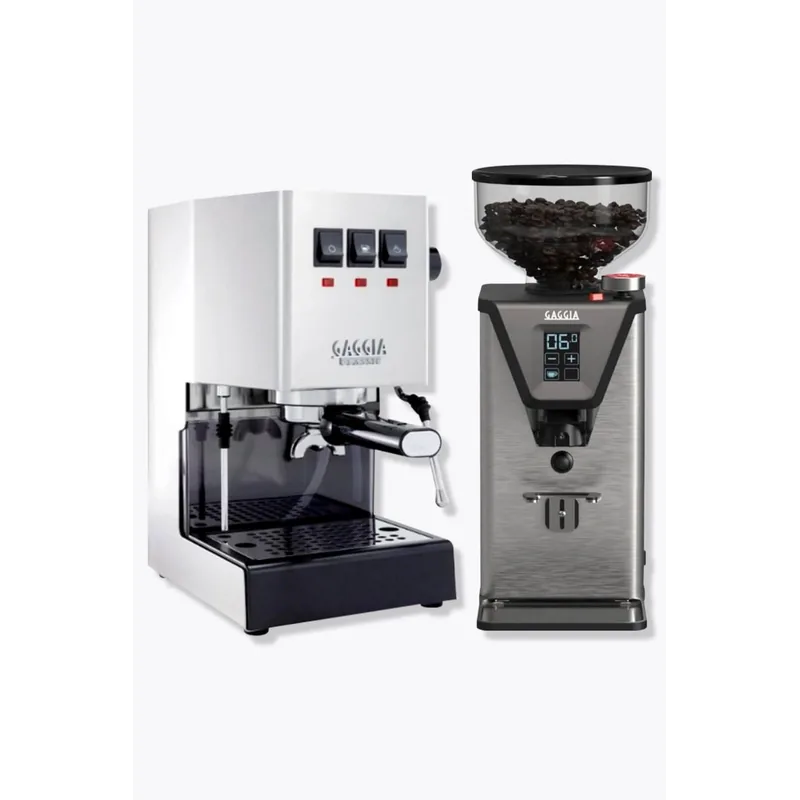 Classic Evo Pro E24 Edelstahl + Gaggia MDF 55 Mühle