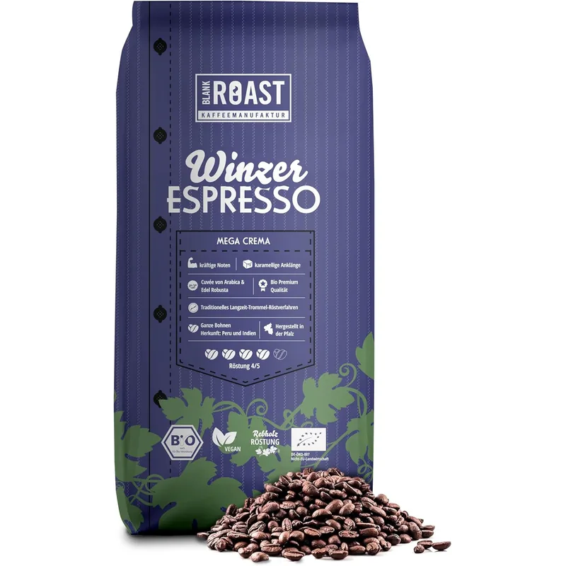 Blank Roast Winzer Espresso Bio 1kg – Blank Roast Kaffeebohnen