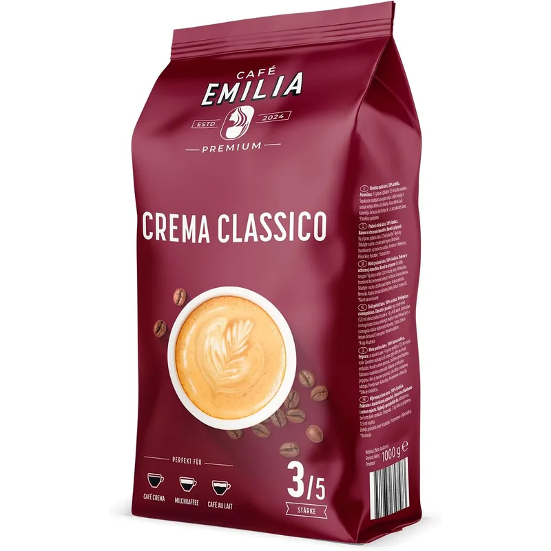 CAFÉ EMILIA Crema Classico 1kg – CAFÉ EMILIA Kaffeebohnen