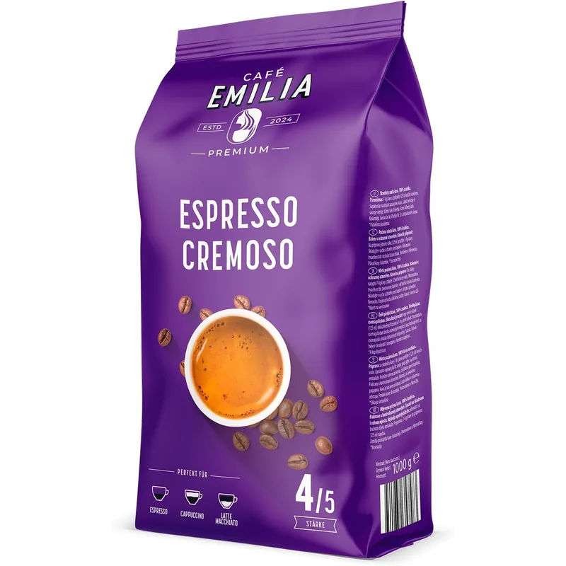 CAFÉ EMILIA Espresso Cremoso 1kg – CAFÉ EMILIA Kaffeebohnen