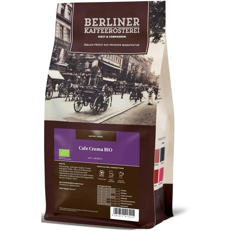 earlybird coffee Cafe Crema Bio 500g – earlybird coffee Kaffeebohnen