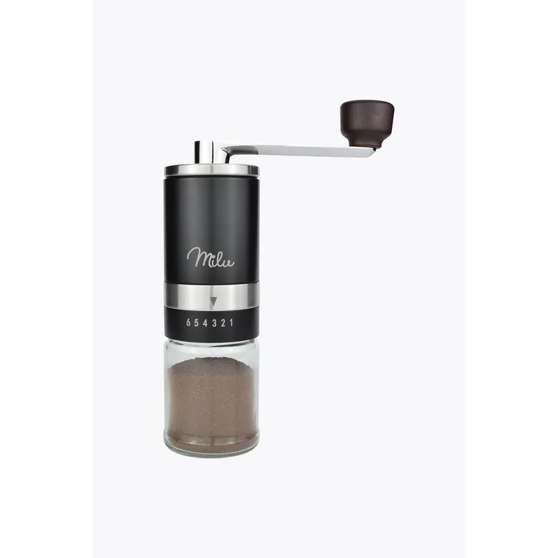 Milu Kaffeemühlen-Set Edelstahl schwarz (4-tlg.) – Milu Kaffeemühle